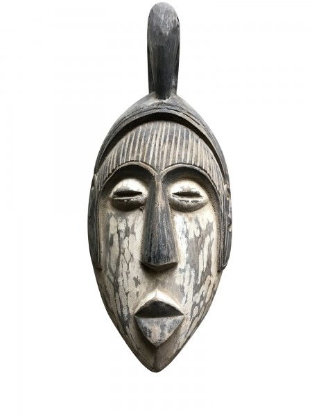 Maske 'African Man' mit Hut, H 35 cm, B 15 cm, T 8 cm