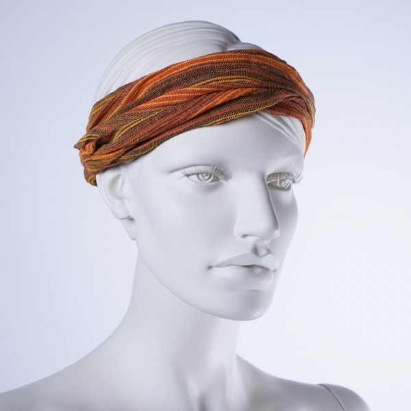 Haarband 'Los Angeles', aus 100% Baumwolle, orange/braun