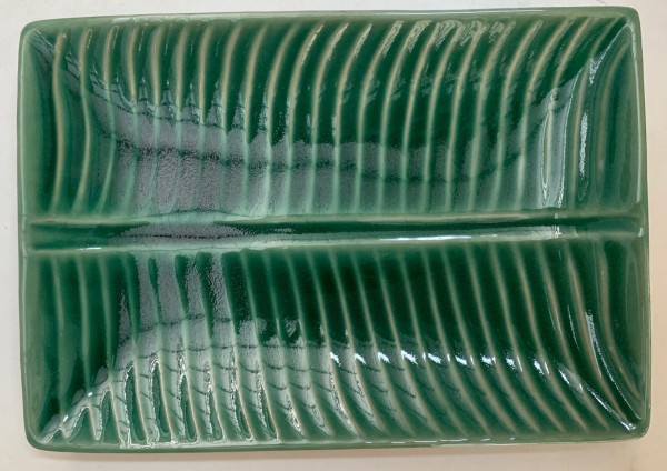 Ablage 'Bananenblatt', grün, B 25 cm, L 17 cm, H 3 cm