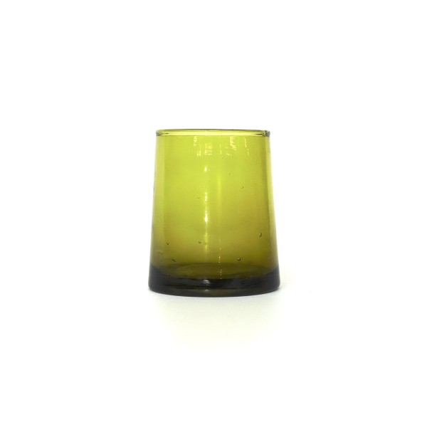 Glas grün, Ø 6,5 - 7 cm, H 9 cm