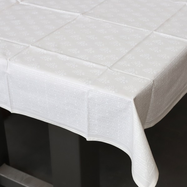 Tischdecke aus Baumwolle, weiß, B 220 cm, L 150 cm