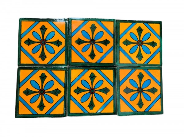 Kachel 'Cruz', multicolor, T 10 cm, B 10 cm, H 0,5 cm