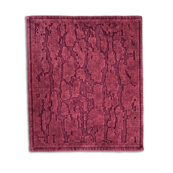Badematte 'Izmir' aus Baumwolle, Wolken rot, B 50 cm, L 60 cm