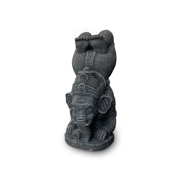 Zementfigur 'Yoga Ganesh', H 40 cm, B 15 cm, L 19 cm