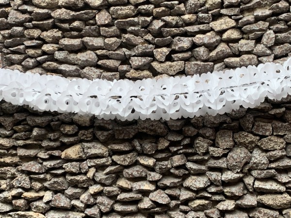 Papier-Girlande 'Schlange', weiß, Ø 23 cm, L 300 cm