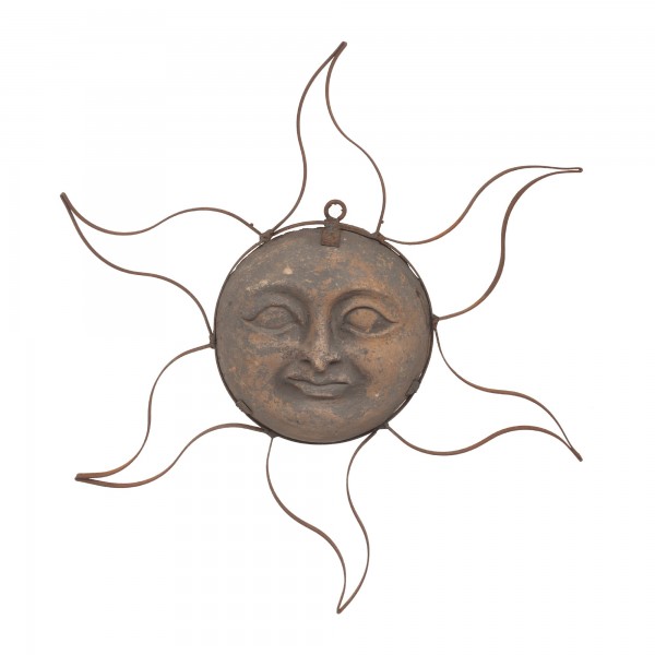 Wandschmuck 'Sun', braun, Ø 58 cm, H 8 cm