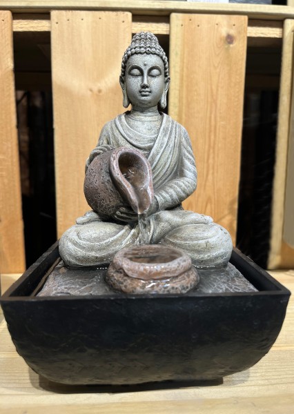 Indoor Wasserspiel 'Buddha', H 20 cm, B 13,5 cm, L 13,5 cm