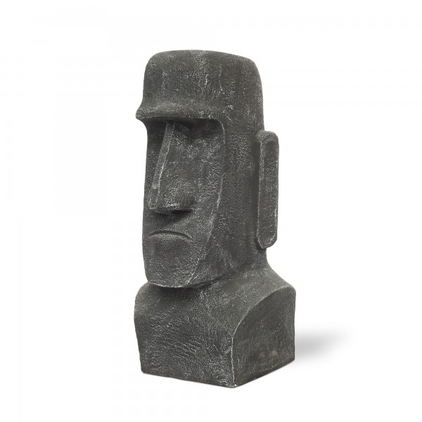 Zementstatue 'Moai', H 100 cm, B 40 cm, T 45 cm