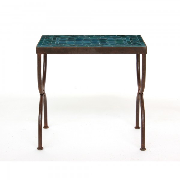 rechteckiger Tisch / Beistellstisch M, ozeanblau, T 45 cm, B 30 cm, H 45 cm