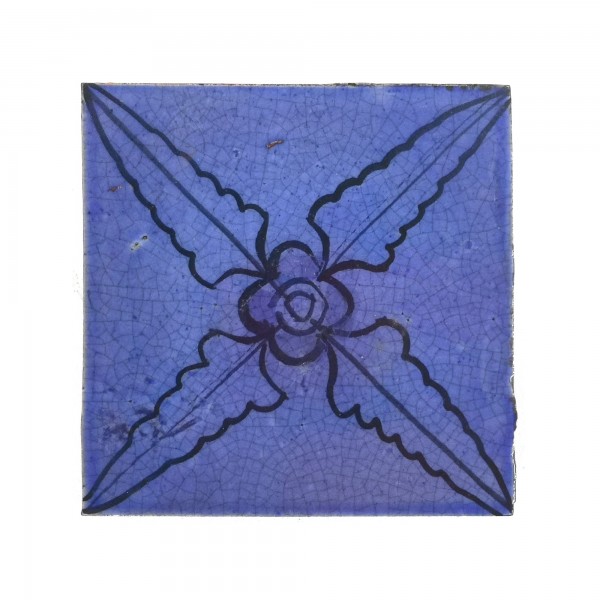 Kachel fleur d'azur Craquelé, blau, T 10 cm, B 10 cm, H 1 cm