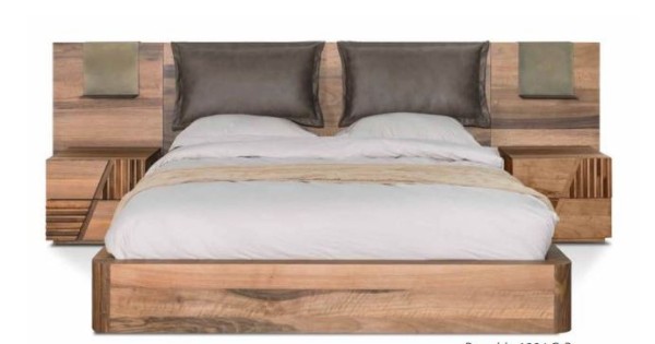 Bett 'Cross' mit aufklappbarem Bettkasten, T 215 cm, B 180 cm, H 100 cm