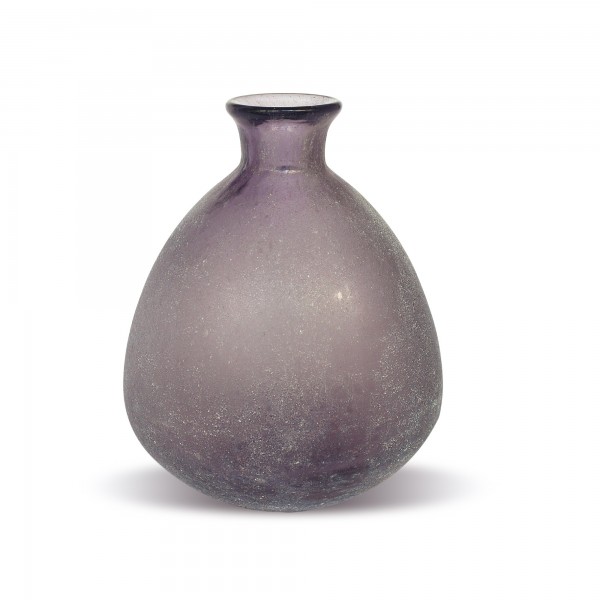 Glasvase, frost violett, Ø 14 cm, H 18 cm