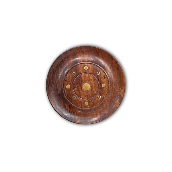 Räucherstäbchenhalter rund, Sheesham, Ø 9 cm, H 1 cm