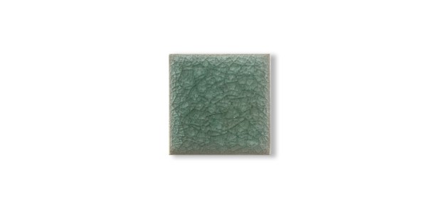 Fliese 'Craquele' blaßgrün, L 5 cm, B 5 cm
