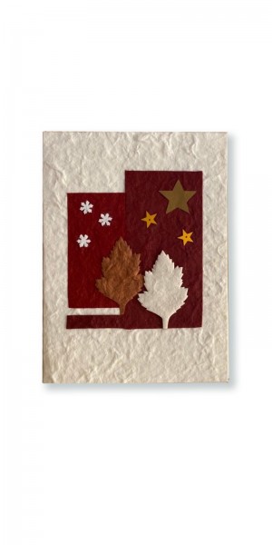 Grußkarte Weihnachten rot, rot, T 17 cm, B 12 cm
