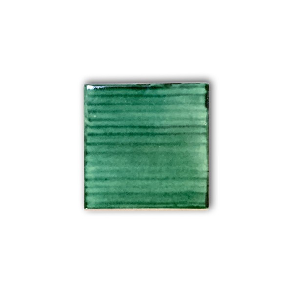 Kachel 'Banda', gestreift grün, B 10 cm, H 10 cm