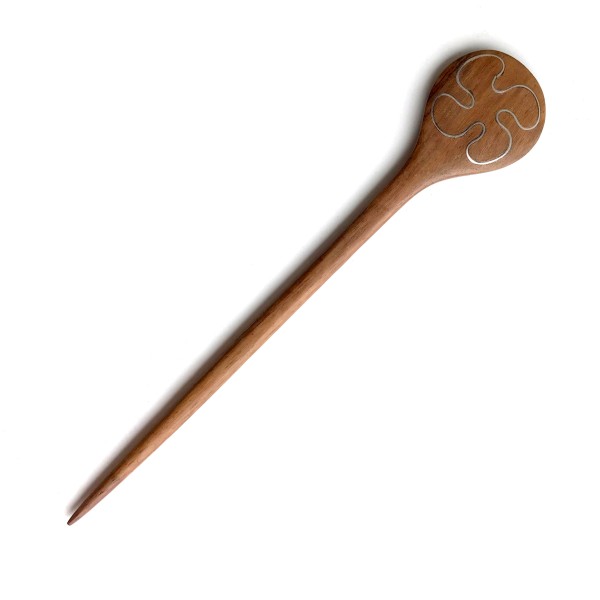 Haarstecker 'Needle', braun, L 18 cm, B 3,5 cm