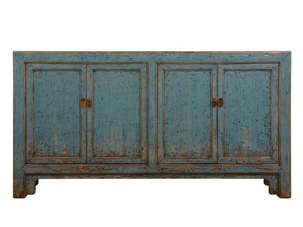 Sideboard-Einzelstück, vintage blau, B 162 cm, L 42 cm, H 85 cm