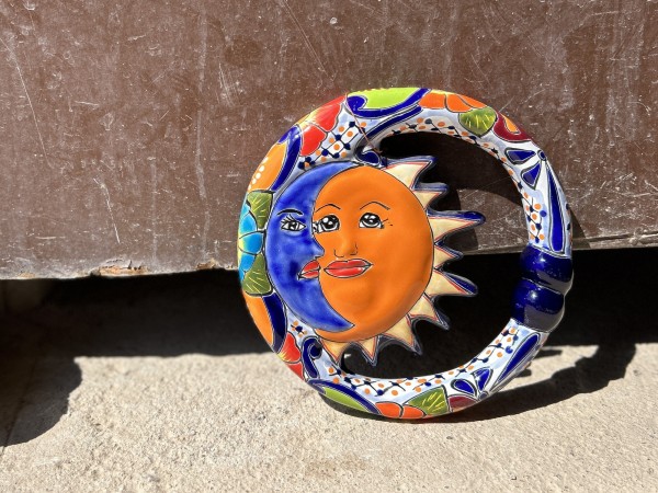 Keramik-Wandschmuck 'Eclipse Solar', multicolor, Ø 25 cm, L 3 cm