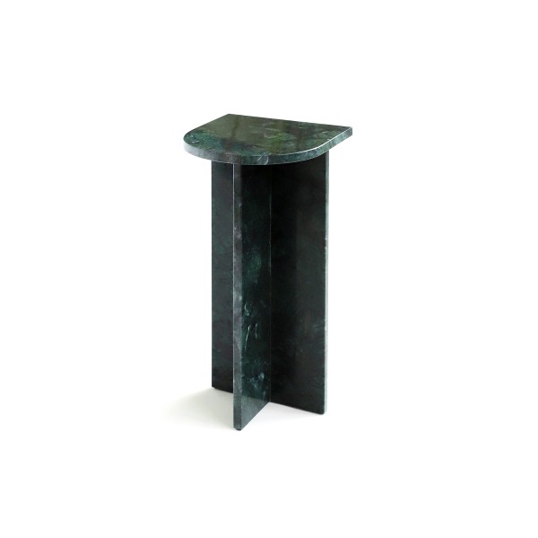 Marmor-Beistelltisch 'Mayorie', grün, H 51 cm, B 25,5 cm, L 25,5 cm