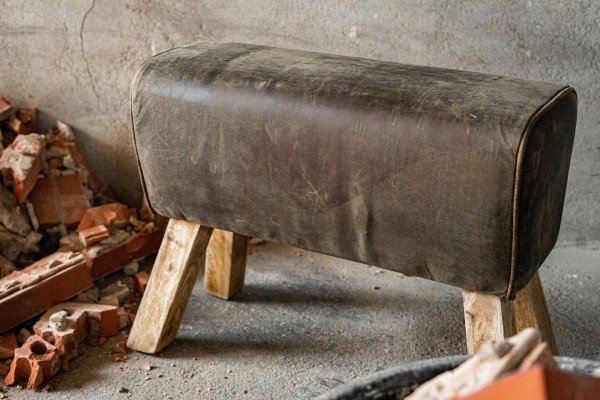 Sitzbock 'Buffalo', braun, B 69 cm, H 52 cm, T 30 cm
