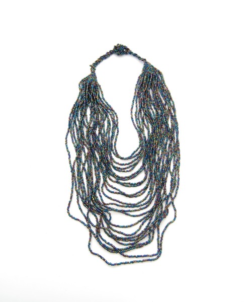 Halskette 'String', multicolor metallic, L 50 cm, H 30 cm