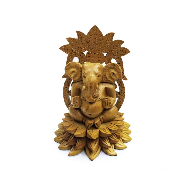 Figur 'Ganesha' aus Holz, natur, H 10,6 cm, B 9 cm, L 5 cm