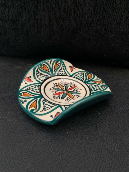 Keramik-Seifenschale, türkis, multicolor, B 10 cm, L 13 cm, H 4 cm