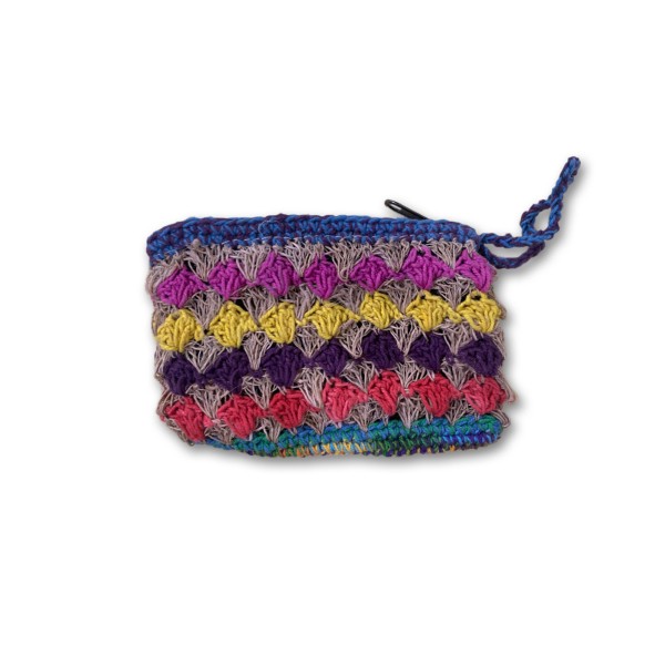 Zipper-Etui natur-multicolor, aus Hanf und Baumwolle, B 14 cm, H 10 cm