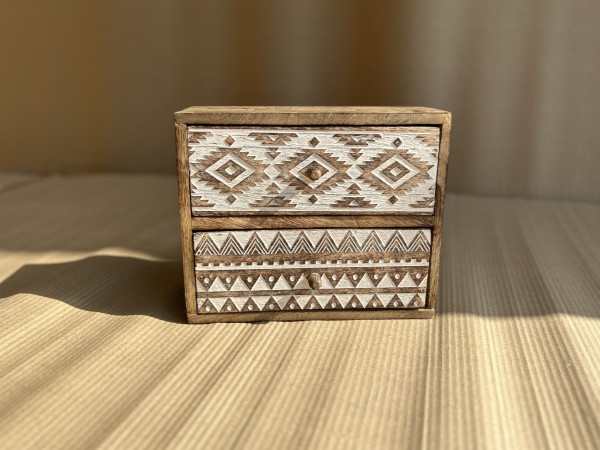 Box 'Matmi' mit 2 Schubladen, B 25 cm, H 20 cm, L 10 cm