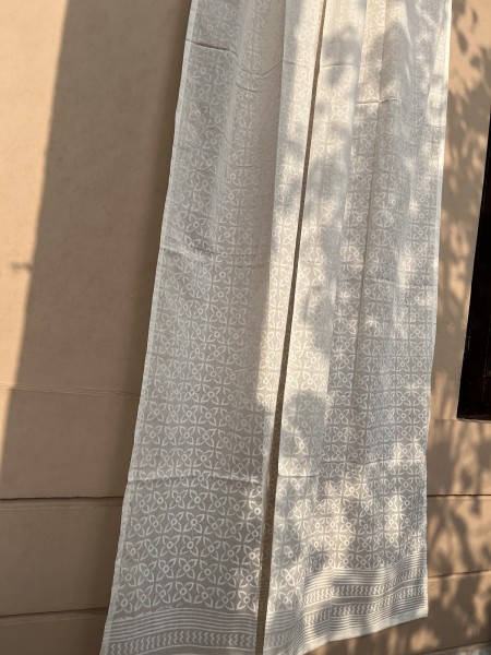 Vorhang aus Baumwolle, weiß, B 110 cm, H 220 cm