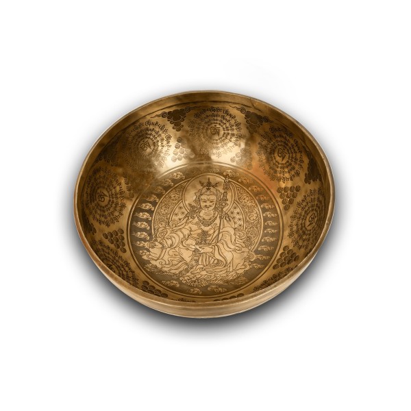 Bronze-Klangschale 'Buddha', Ø 25 cm, H 10 cm