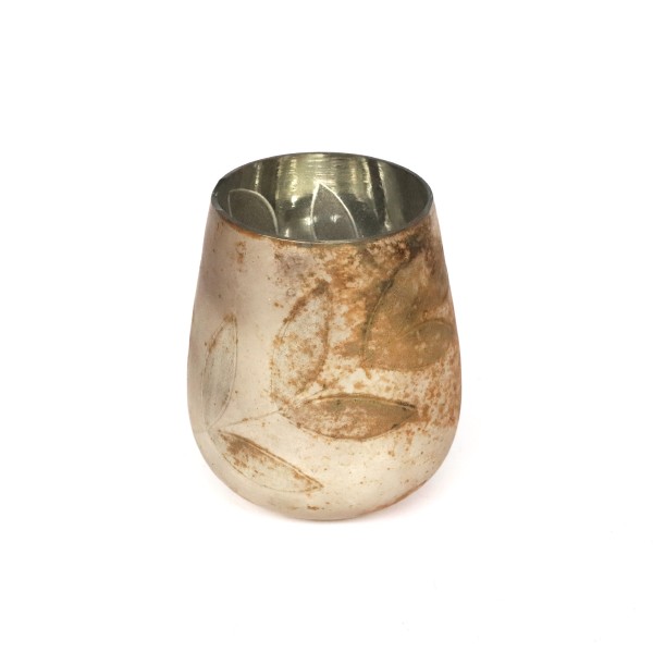 Windlicht 'Abet', antik-silber, Ø 14 cm, H 15,5 cm