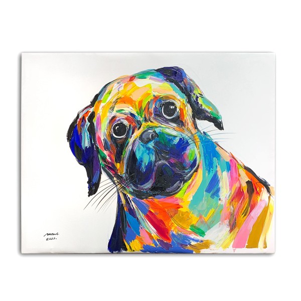 Wandbild 'Hund', multicolor, B 80 cm, H 60 cm, T 2,5 cm