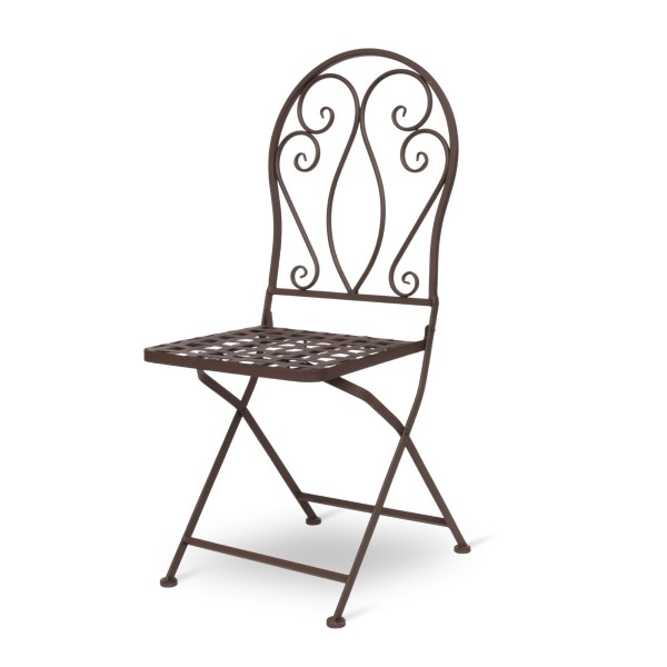Stuhl 'Versailles' aus Eisen, braun, B 37 cm, H 94 cm, L 38 cm