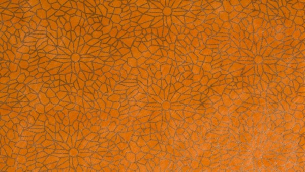 Geschenkpapier 'Blumen' handgeschöpft, orange, L 76 cm, B 50 cm