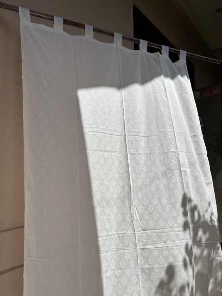 Vorhang aus Voile weiß, H 220 cm, B 110 cm