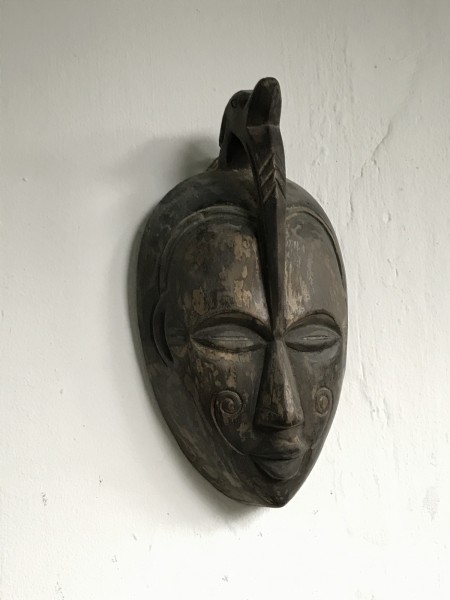Maske 'African Man' mit Krähe