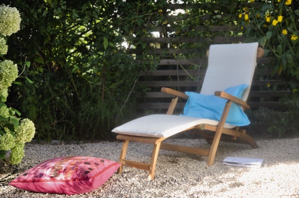 Deckchair aus Teak, natur, L 155 cm, B 66 cm, H 100 cm