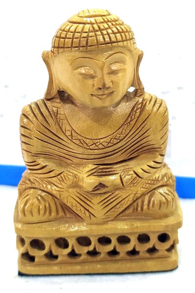 Holzfigur 'sitzender Bhudda', Zeder, H 8 cm