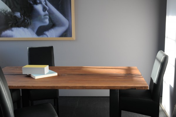 Tisch 'Adano', natur, schwarz, T 95 cm, B 190 cm, H 77 cm