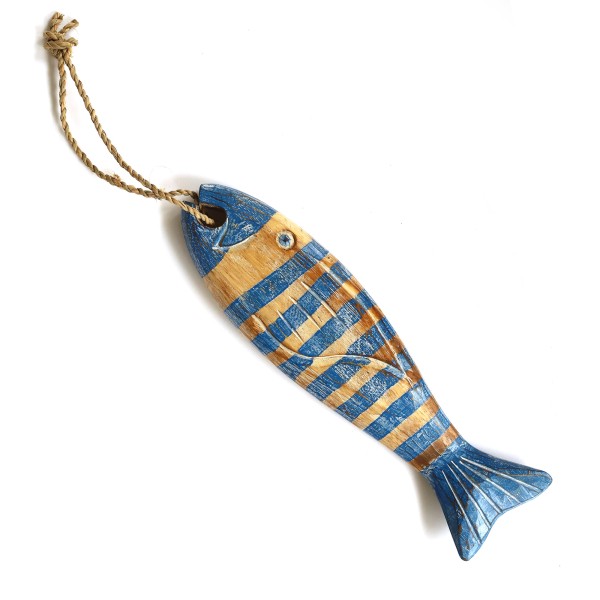Figur 'Fisch' blau, H 40 cm, B 10 cm, L 3 cm