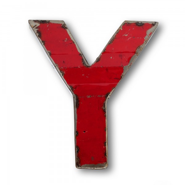 Metallbuchstabe 'Y', multicolor, T 19 cm, B 20 cm, H 4 cm