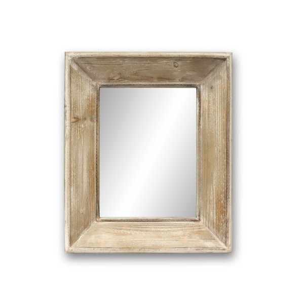 Spiegel im Holzrahmen, natur, B 48 cm, H 58 cm, T 6 cm