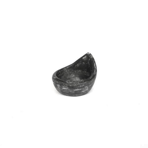 Kerzenhalter in Beton-Optik S, Terrakotta, B 7 cm, L 8 cm, H 6 cm