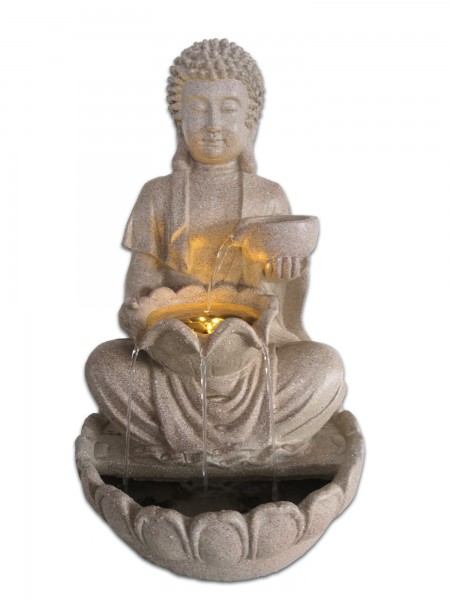 Wasserspiel Buddha, mit Beleuchtung, H 48 cm, Ø 28,2 cm