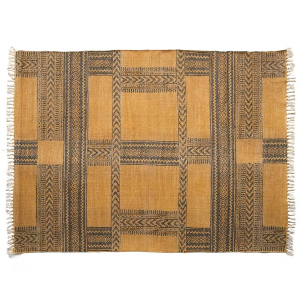Blockprint-Teppich 'Harsha', braun, B 200 cm, L 140 cm