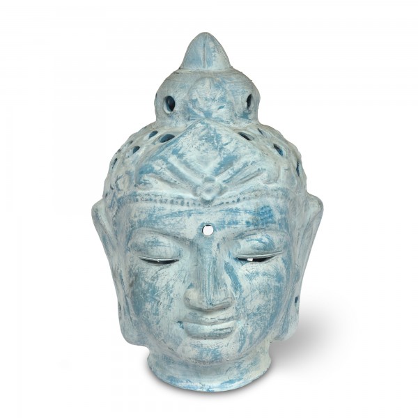 Buddha-Kopf Laterne, H 54 cm, B 38 cm, T 38 cm