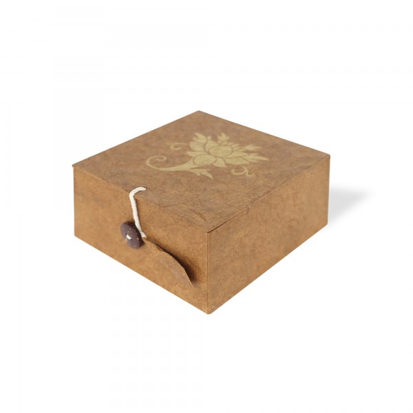 Lokta Box Lotus, khaki, T 11 cm, B 11 cm, H 5,5 cm