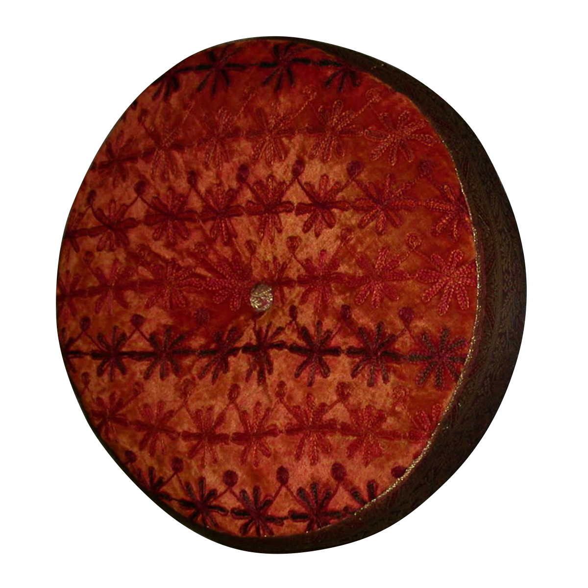 Sitzkissen rund, orange/rot, Ø 40 cm, H 10 cm von fischer's lagerhaus
